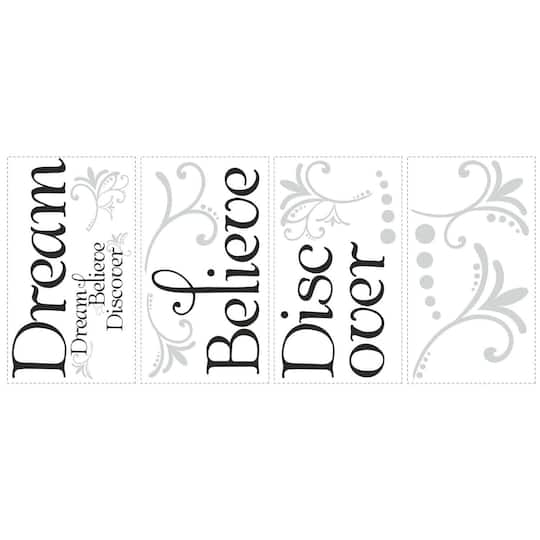 RoomMates Dream Believe Discover Peel & Stick Wall Decals